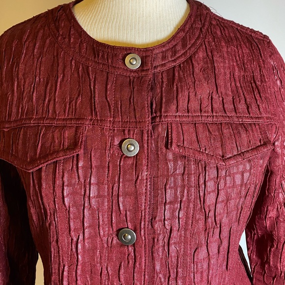 Ruby Rd. Burgundy Blazer - Picture 2 of 4